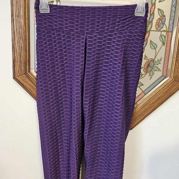 Purple Tick Tock Leggings Sz Small - Picture 3 of 7
